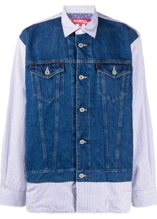 Junya Watanabe Man X Levi's рубашка с джинсовой вставкой