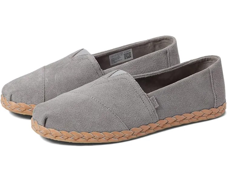 Лоферы TOMS Alpargata Leather Wrap, цвет Cement Suede