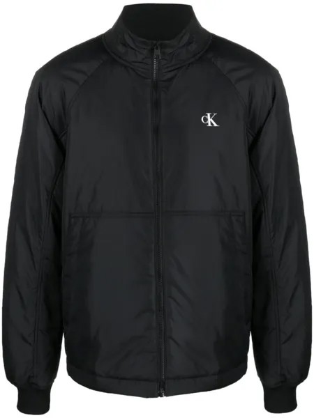 Calvin Klein Jeans бомбер с логотипом, черный