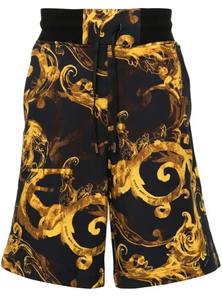 Versace Jeans Couture спортивные шорты с принтом, черный