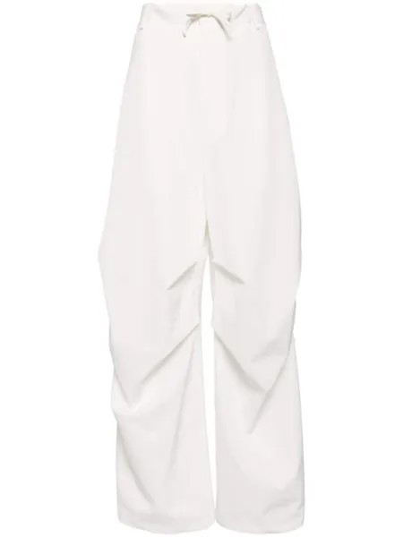 Широкие брюки из твила MM6 Maison Margiela, белый