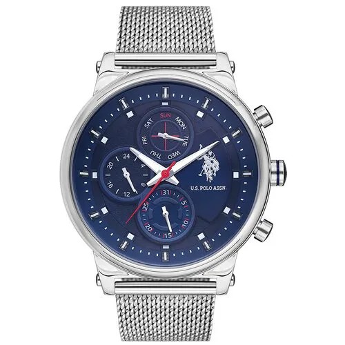 Наручные часы U.S. POLO ASSN. USPA1008-01, серебряный, синий