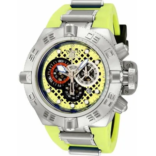 Наручные часы INVICTA Мужские Наручные Часы Invicta Subaqua Noma IV 10974 Puppy Edition Хронограф Ремешок, черный, серебряный