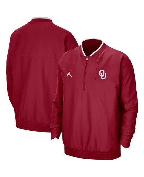 Куртка мужская brand crimson oklahoma sooners 2021 coach с молнией до половины Jordan