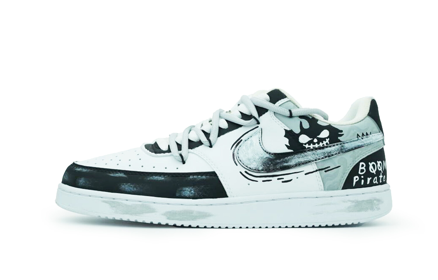 Кроссовки Nike Court Vision 1 Skateboarding Shoes Women's Low-top White, цвет Little Monster