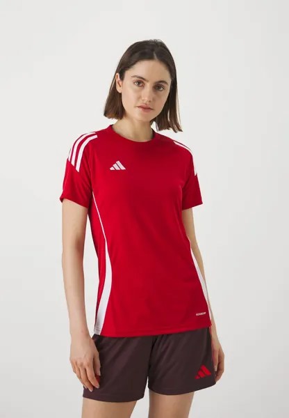 Спортивная футболка TIRO24 adidas Performance, цвет team power red 2/white