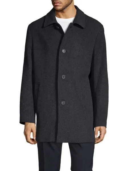 Итальянское пальто из смесовой шерсти Cole Haan, цвет Charcoal