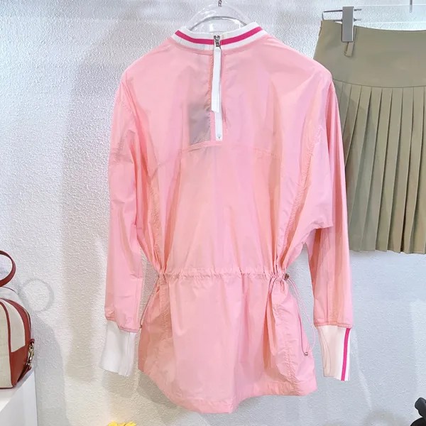 Новинка Весна-Осень Женская ветровка для гольфа модная уличная одежда для отдыха женская Корейская розовая