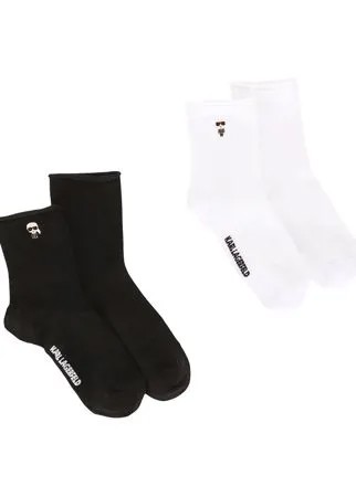 Karl Lagerfeld набор носков с нашивкой-логотипом