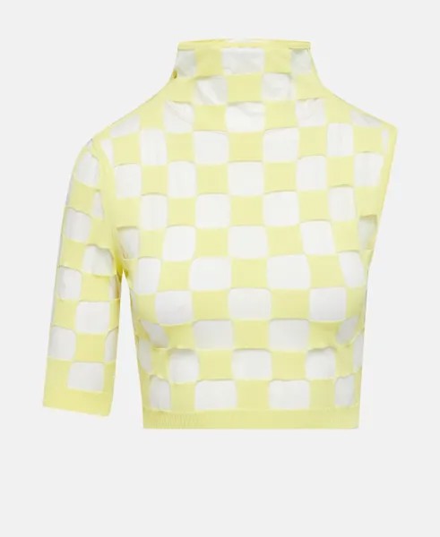 Пуловер с короткими рукавами Sportmax, светло-желтого