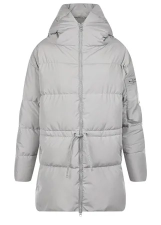 Серый пуховик oversize Bacon
