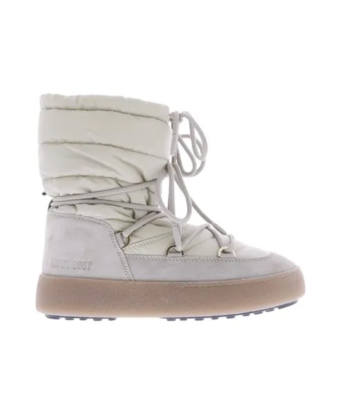 Зимние ботинки из замши и нейлона Moon Boot, бежевый