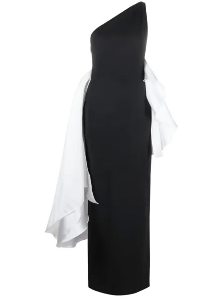 Solace London платье The Calla на одно плечо, черный