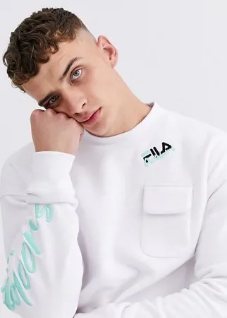 Белый свитер с карманом Fila эксклюзивно для ASOS