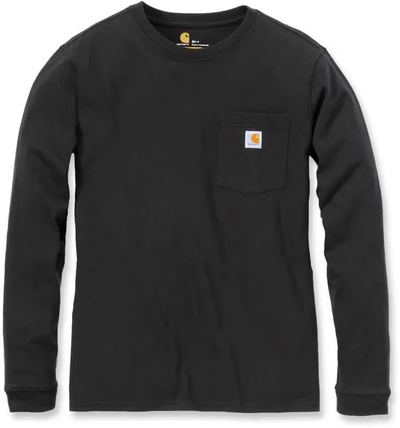 Футболка с длинным рукавом женская Carhartt Workwear Pocket, черный