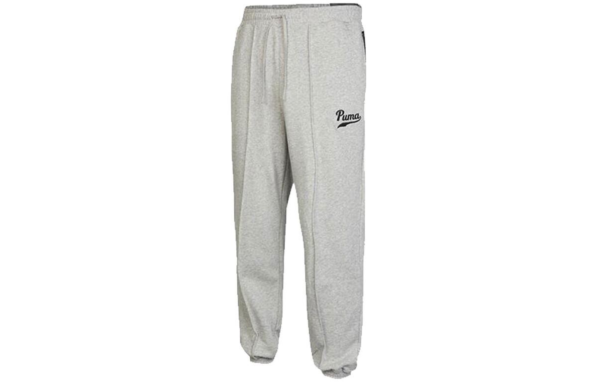 Трикотажные спортивные штаны женские серые Puma
