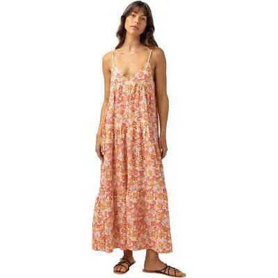 Многоярусное платье миди Rhythm Rosa с цветочным принтом — женское