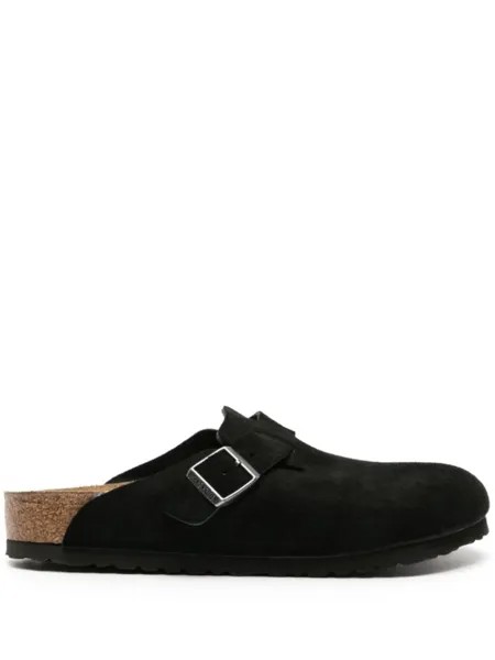 Birkenstock замшевые слиперы Boston, черный
