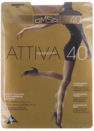 Колготки Omsa Attiva 40 den, размер 2-S, caramello (бежевый)