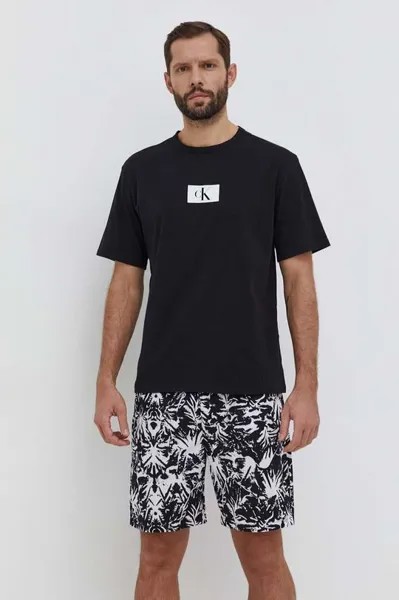 Шерстяная пижама Calvin Klein Underwear, черный