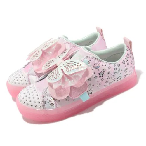 Детские повседневные детские повседневные детские кроссовки Skechers S Lights-Shuffle Brights-Butterfly Magic Pink 314270-LLPMT
