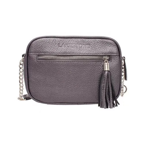 Женская кожаная сумка кросс-боди Lakestone Edna Silver Grey 983408/SG
