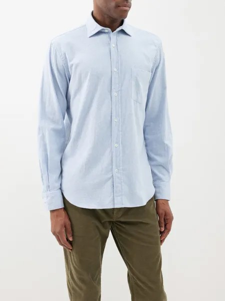 Рубашка paul из хлопково-фланелевой ткани Hartford, синий