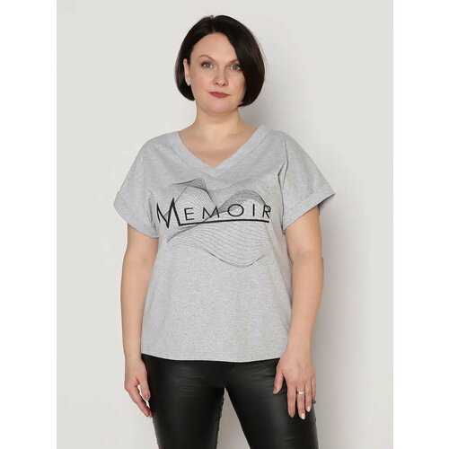 Футболка Fashion Margo, размер 48, серый меланж