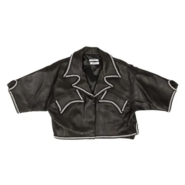Рубашка Rhude Lace Trim Leather 'Black', черный