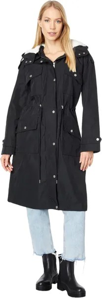 Парка Avec Les Filles Oversized Rain Parka w/ Sherpa, черный