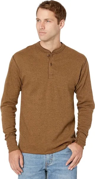 Рубашка River Driver с длинным рукавом Henley Regular L.L.Bean, цвет Maple Brown Heather