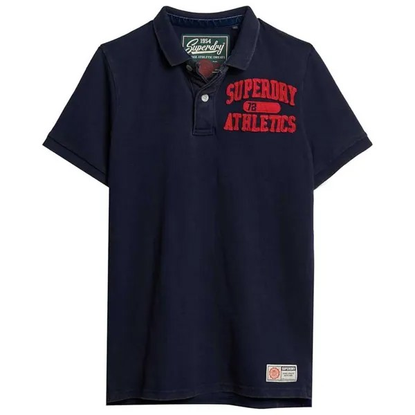 Поло Superdry Vintage Athletic, синий