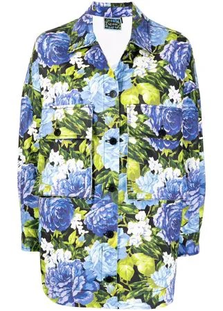 Richard Quinn куртка-рубашка оверсайз с цветочным принтом