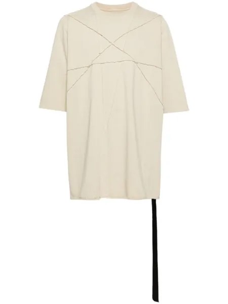 Rick Owens DRKSHDW футболка со швами, нейтральный цвет