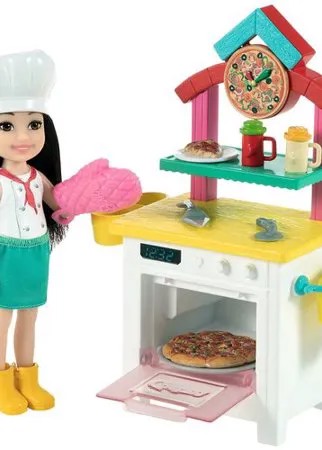 Кукла Barbie Челси Пицца-шеф, 15 см, GTN63