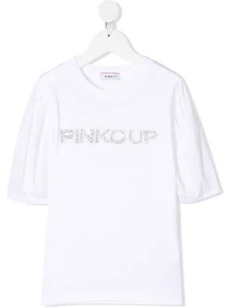 Pinko Kids футболка с декорированным логотипом