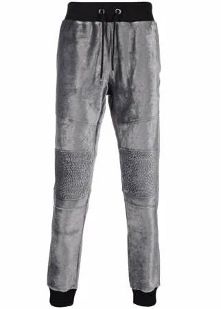 Philipp Plein бархатные спортивные брюки Iconic Plein
