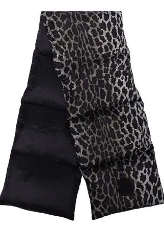 Moncler дутый шарф с леопардовым принтом