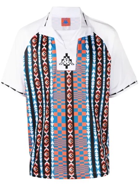 Marcelo Burlon County of Milan рубашка поло Aop Folk Kappa, белый