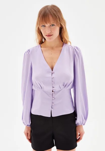 Блуза V-образный вырез на пуговицах спереди adL, цвет lilac