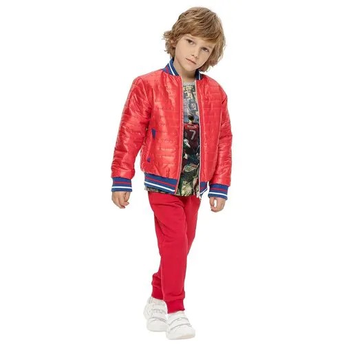 Куртка-бомпер Karamelli для мальчика красный размер 110