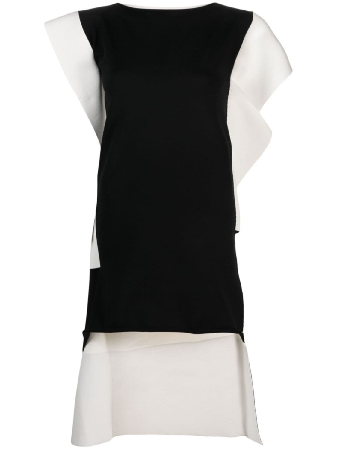 Issey Miyake платье Shaped Canvas асимметричного кроя, черный