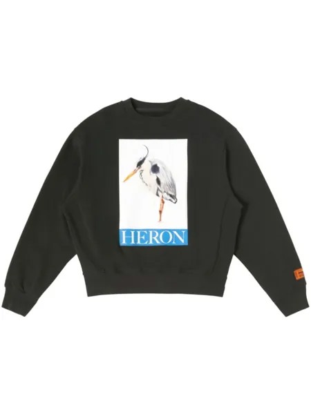 Heron Preston толстовка с круглым вырезом и принтом, черный