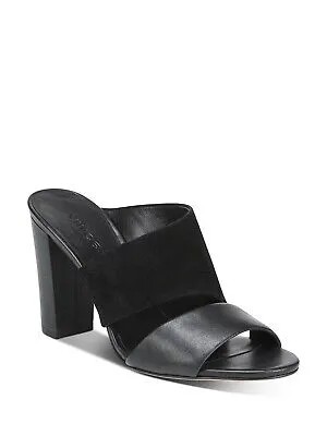 ВИНС. Женские черные кожаные туфли-мюли Hiro без шнуровки на каблуке 6,5 м