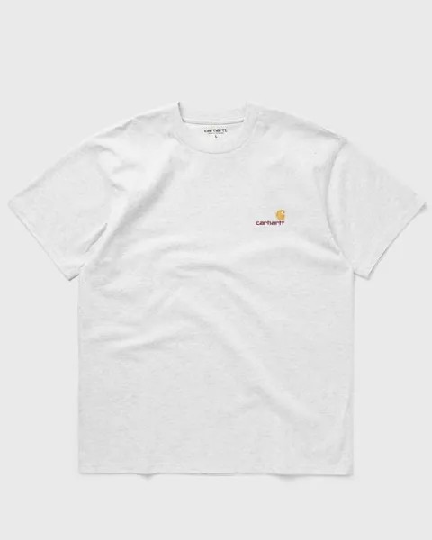 Футболка Carhartt Wip S/S American Script T-Shirt, цвет ash heather