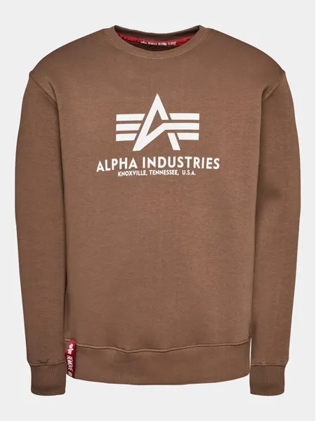 Толстовка обычного кроя Alpha Industries, коричневый
