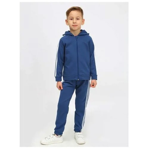 Костюм для мальчика (толстовка, брюки), цвет синий, рост 98 см