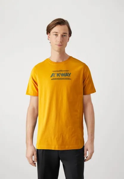 Футболка с принтом ODOM TYPO UNISEX K-Way, оранжевый