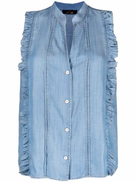 TWINSET джинсовая блузка с оборками