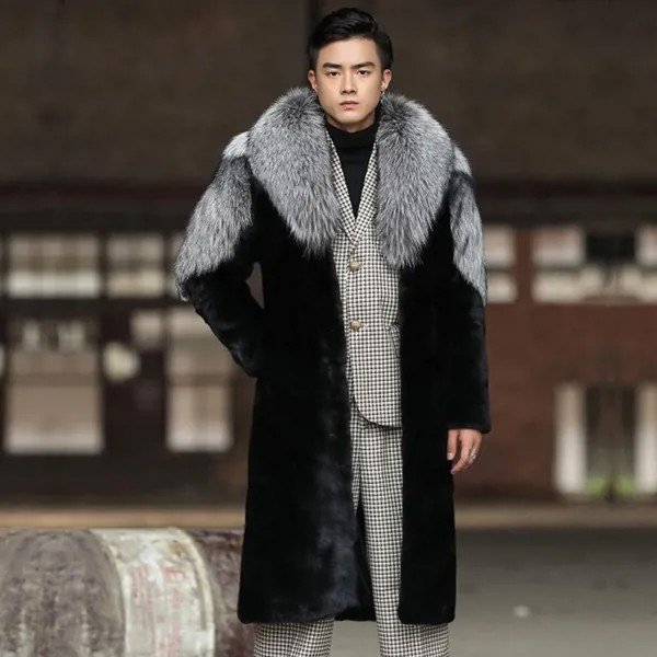 Мужское зимнее теплое пальто, длинная норковая куртка, Женское пальто, утепленное мужское пальто, мужская одежда 2022